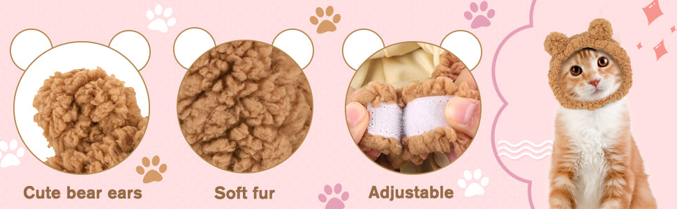 Niedliche Bärenmütze für Katzen