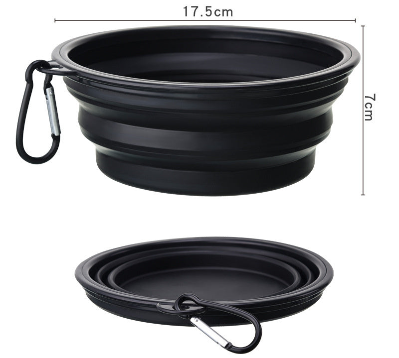 Faltbarer Outdoor-Napf mit Haken für Hunde & Katzen
