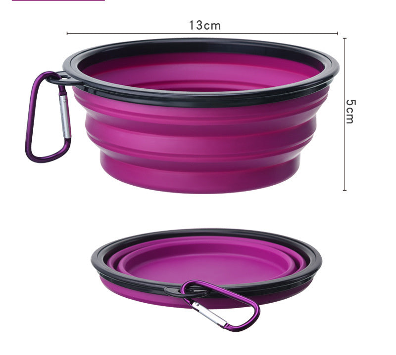 Faltbarer Outdoor-Napf mit Haken für Hunde & Katzen
