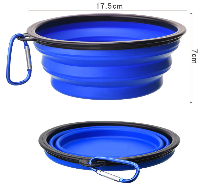 Faltbarer Outdoor-Napf mit Haken für Hunde & Katzen