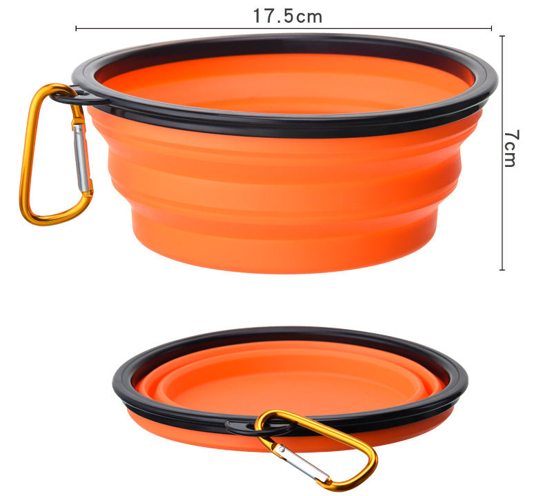 Faltbarer Outdoor-Napf mit Haken für Hunde & Katzen
