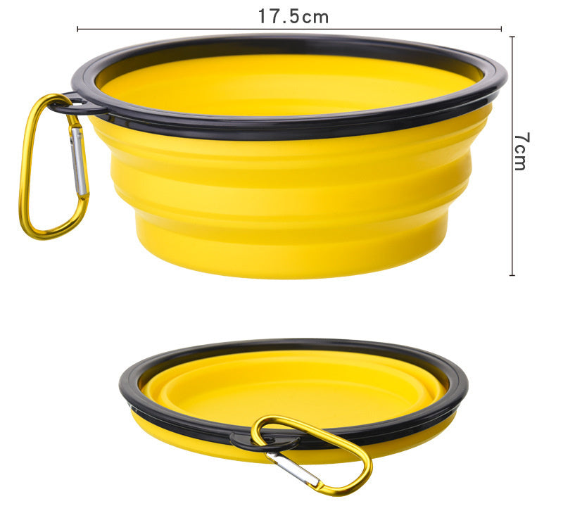 Faltbarer Outdoor-Napf mit Haken für Hunde & Katzen