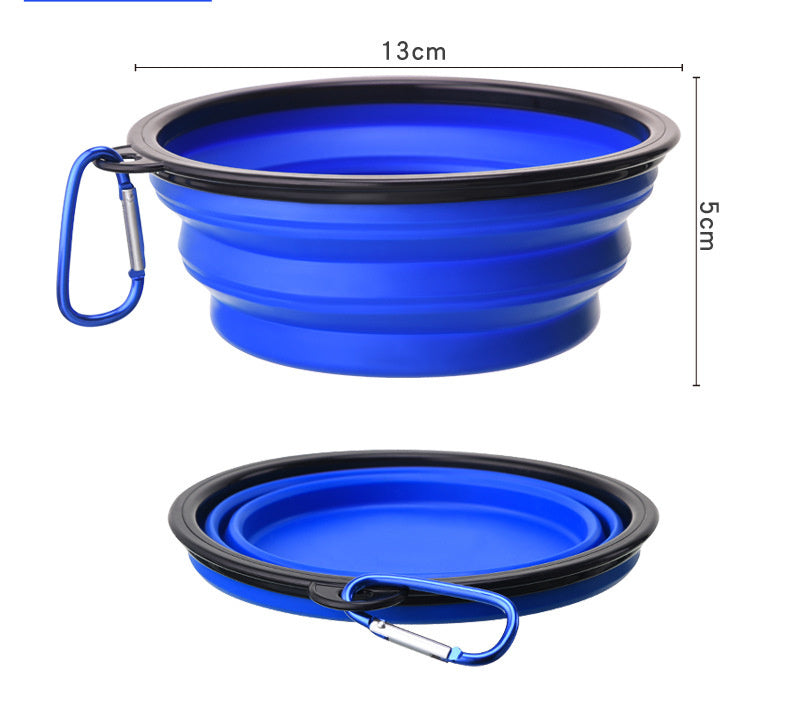 Faltbarer Outdoor-Napf mit Haken für Hunde & Katzen