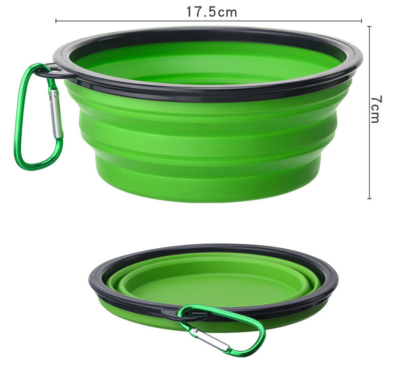 Faltbarer Outdoor-Napf mit Haken für Hunde & Katzen