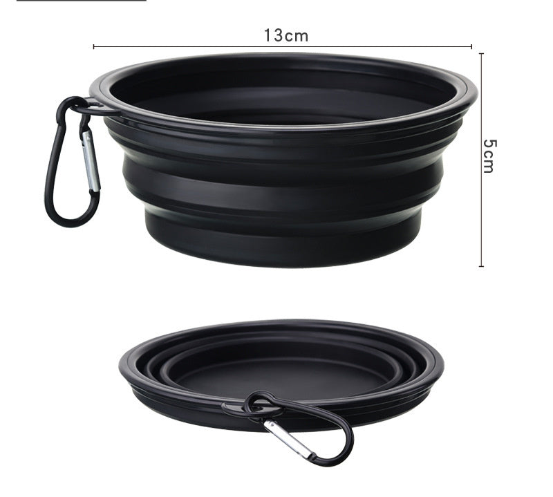 Faltbarer Outdoor-Napf mit Haken für Hunde & Katzen