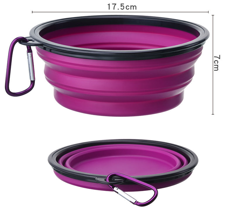 Faltbarer Outdoor-Napf mit Haken für Hunde & Katzen