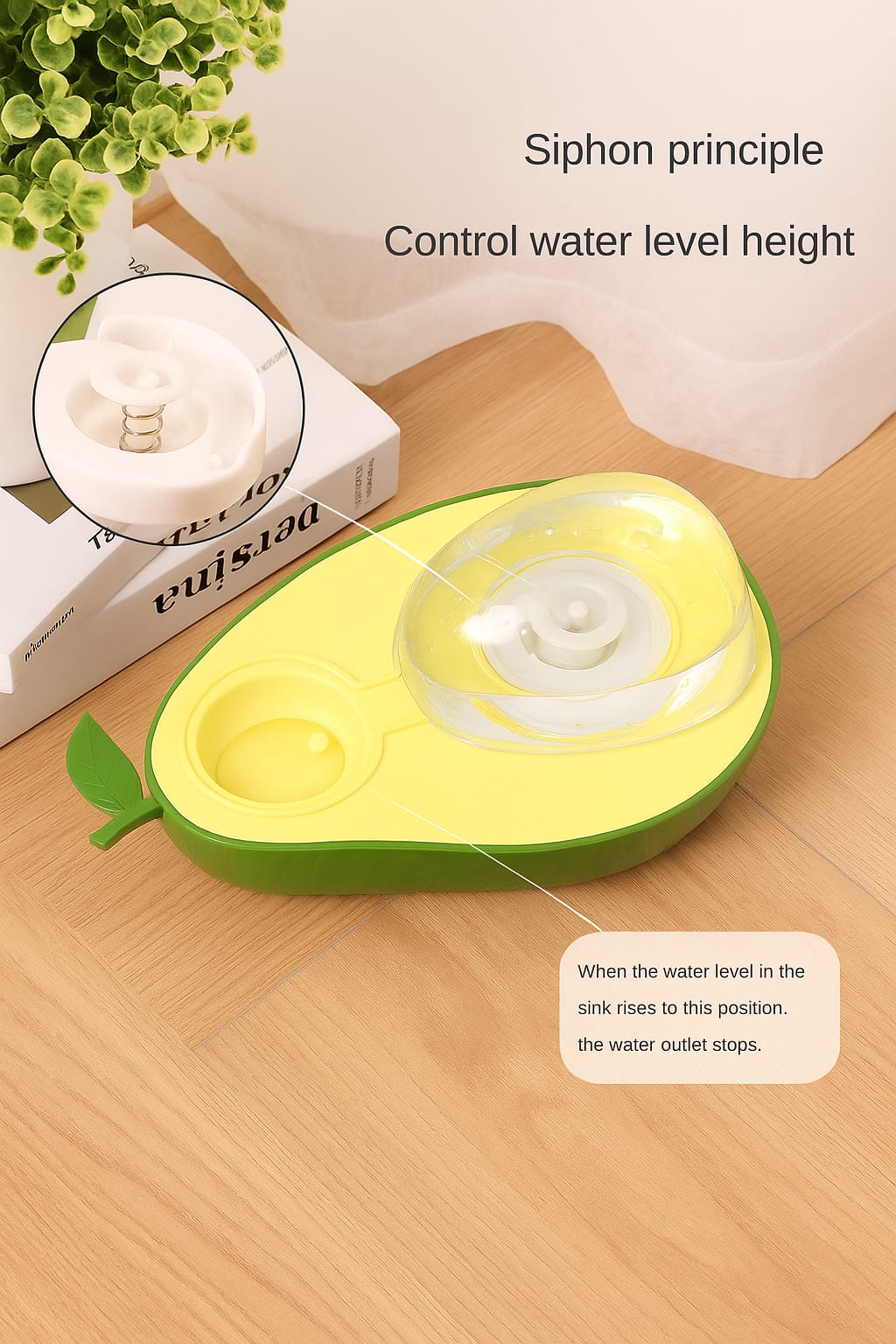 Avocado Haustiernapf Set: 2 in 1 Futternapf und Anti-schling Napf & automatischer Wasserspender für Haustiere