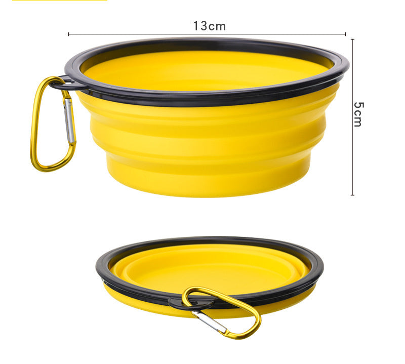Faltbarer Outdoor-Napf mit Haken für Hunde & Katzen