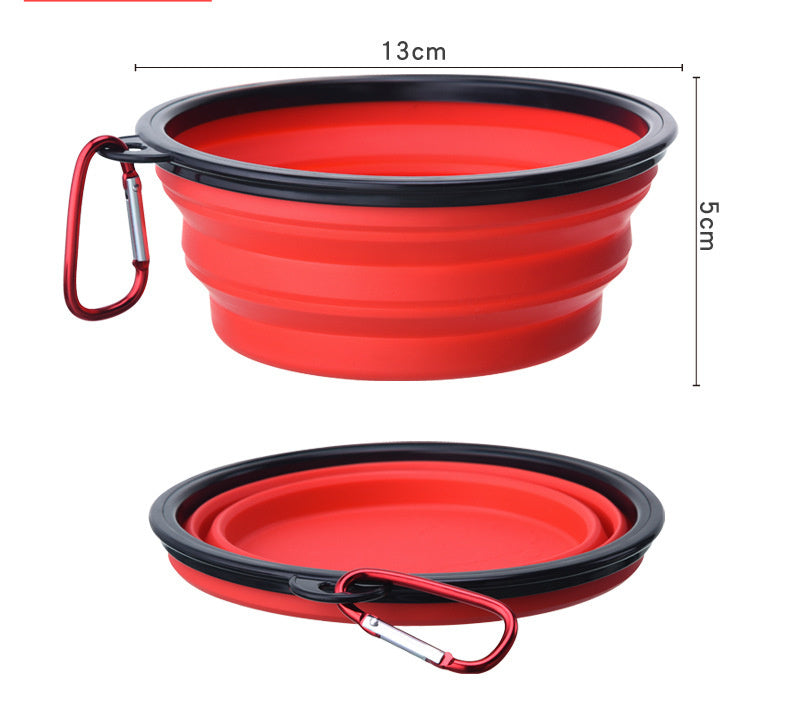 Faltbarer Outdoor-Napf mit Haken für Hunde & Katzen