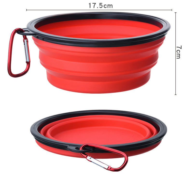 Faltbarer Outdoor-Napf mit Haken für Hunde & Katzen