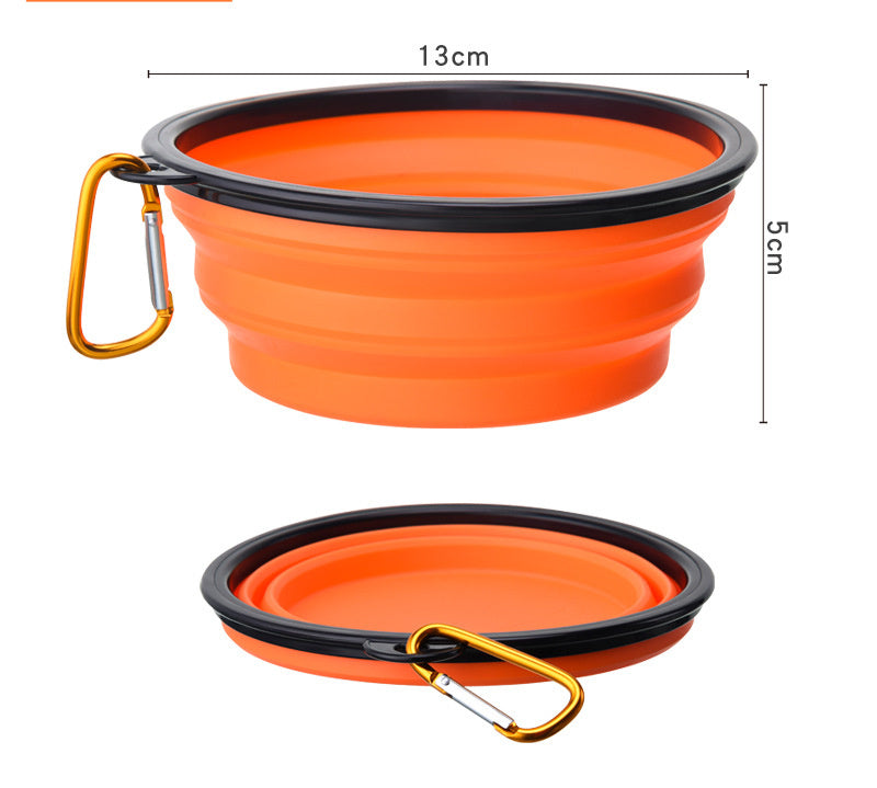 Faltbarer Outdoor-Napf mit Haken für Hunde & Katzen