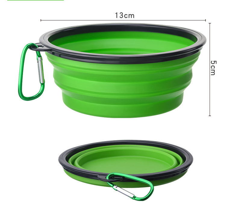 Faltbarer Outdoor-Napf mit Haken für Hunde & Katzen