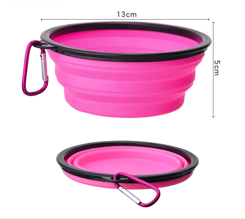 Faltbarer Outdoor-Napf mit Haken für Hunde & Katzen