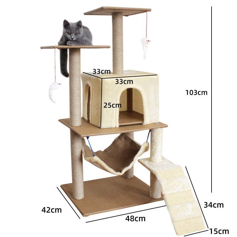 Kratzbaum mit Kletter- und Spielspaß für Katzen