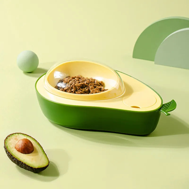 Avocado Haustiernapf Set: 2 in 1 Futternapf und Anti-schling Napf & automatischer Wasserspender für Haustiere